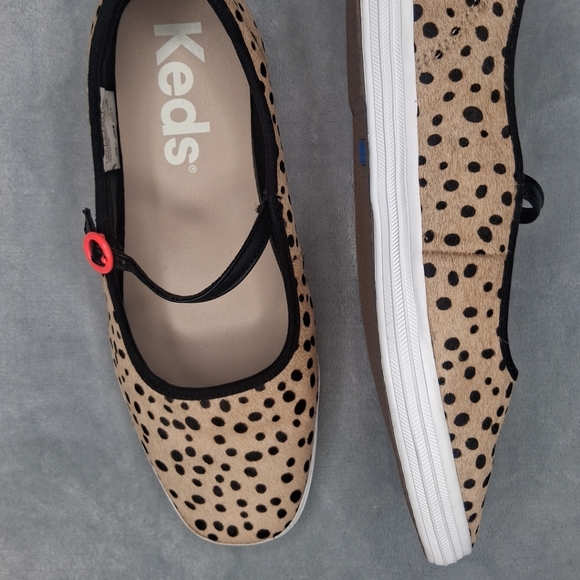 Keds Flats Womens Mary Jane Cow Tan Leather Square Toe Adjustable Buckle 8.5 M - Picture 5 of 15